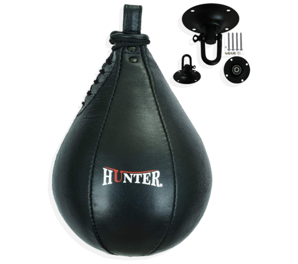 Hunter Speed Ball Boxing Cow Hide Leather Mma Speed Bag Muay Thai Training Speed Bag Punching